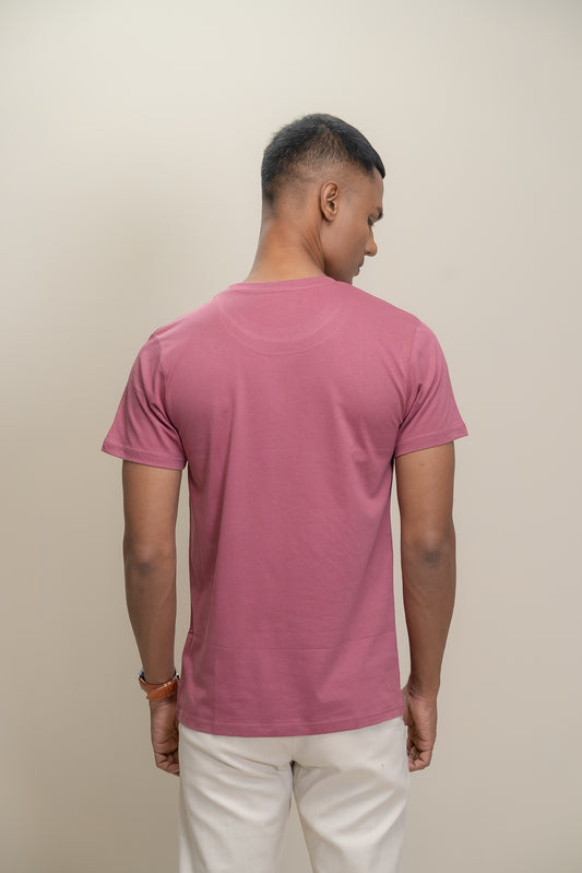 Men 100% Cotton Smart Fit Expert Tee Rouge ET23