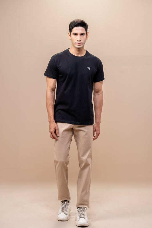 Men 100% Cotton Smart Fit Expert Tee Black ET14