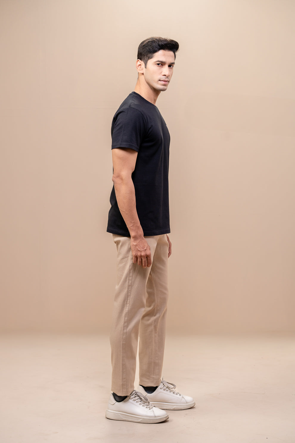 Men 100% Cotton Smart Fit Expert Tee Black ET14
