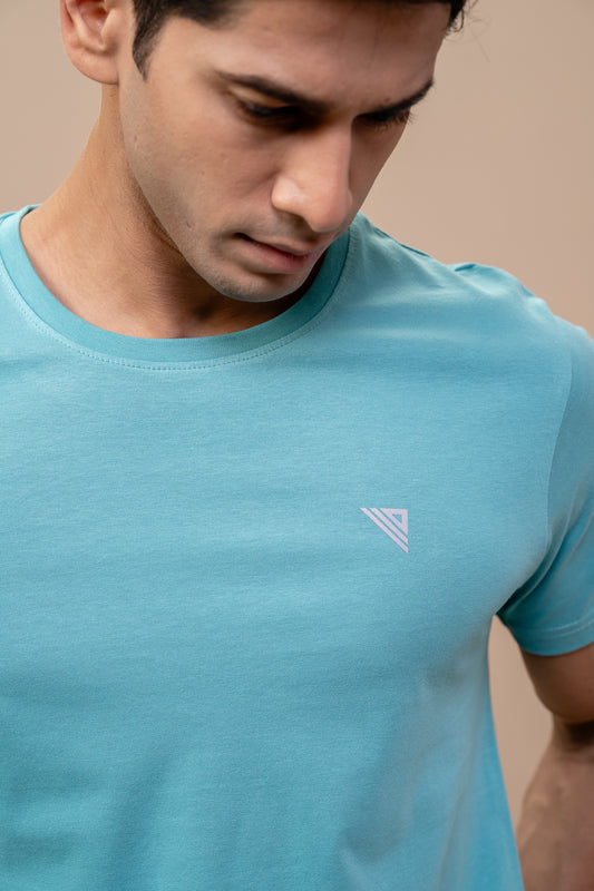 Men 100% Cotton Smart Fit Expert Tee Auqa ET26