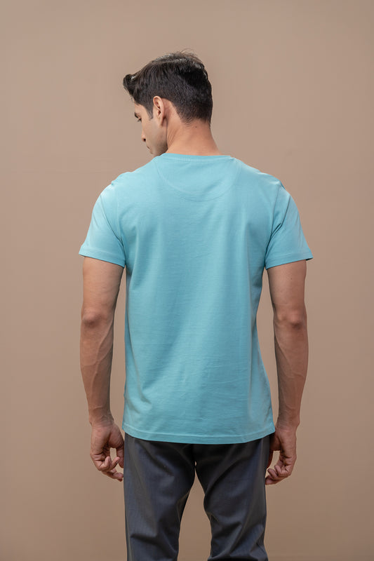 Men 100% Cotton Smart Fit Expert Tee Auqa ET26
