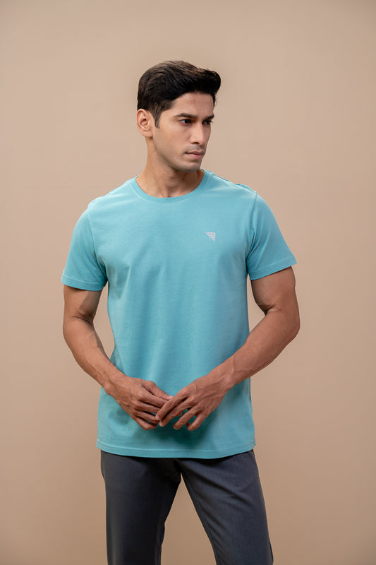Men 100% Cotton Smart Fit Expert Tee Auqa ET26