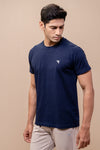 Men 100% Cotton Smart Fit Expert Tee Navy ET7