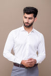 Men Stretch Cotton Slim Fit Fluid Shirts White FS12