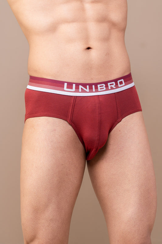 Men TENCEL™ Modal Micro Elastane Stretch Brief Maroon