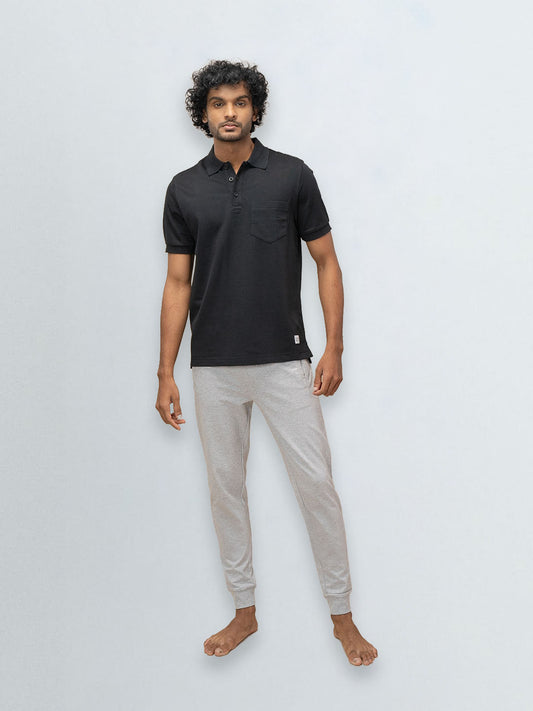 Men's Cotton Rich Pique Polo Black