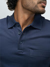 Men's Cotton Rich Pique Polo Navy