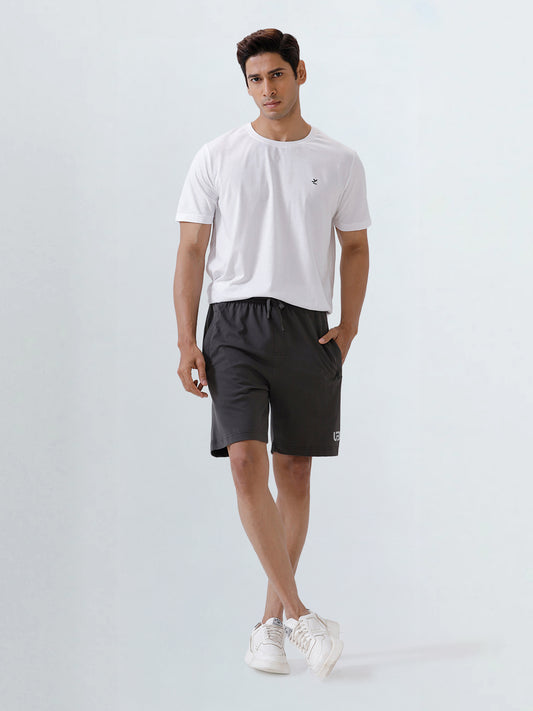 Men's Combed Cotton Shorts Dark Grey