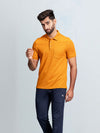 Men's Cotton Rich Pique Polo Mustard