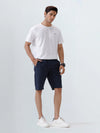 Men Combed Cotton Golf Shorts Navy