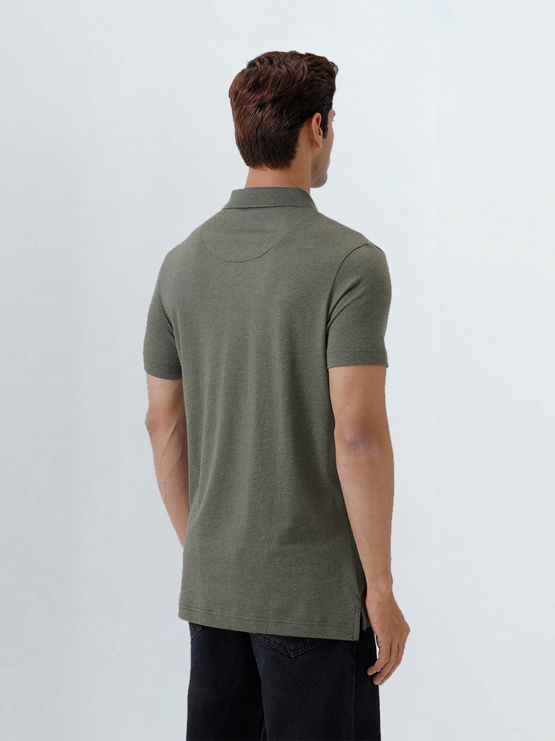 Men's Tencel Modal Fibers with Micro technology Polo Heather Green