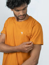Men's 100% Cotton Crew Neck Mustard