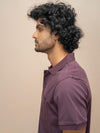 Men Extra Long Staple Cotton Smart Fit Apex Polo T-Shirt Grape AX8