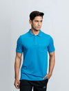 Men's Cotton Rich Pique Polo Blue