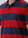 Men's Stripper Cotton Rich Polo Savvy Red