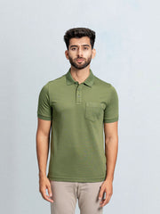 Men's Cotton Rich Pique Polo Green