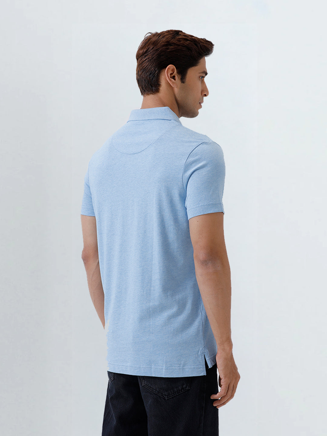 Men's Tencel Modal Fibers with Micro technology Polo Sky Heather
