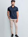 Men's Cotton Rich Pique Polo Navy