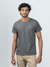Men's 100% Cotton Crew Neck Charcoal