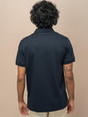 Men Extra Long Staple Cotton Smart Fit Apex Polo T-Shirt Navy AX11