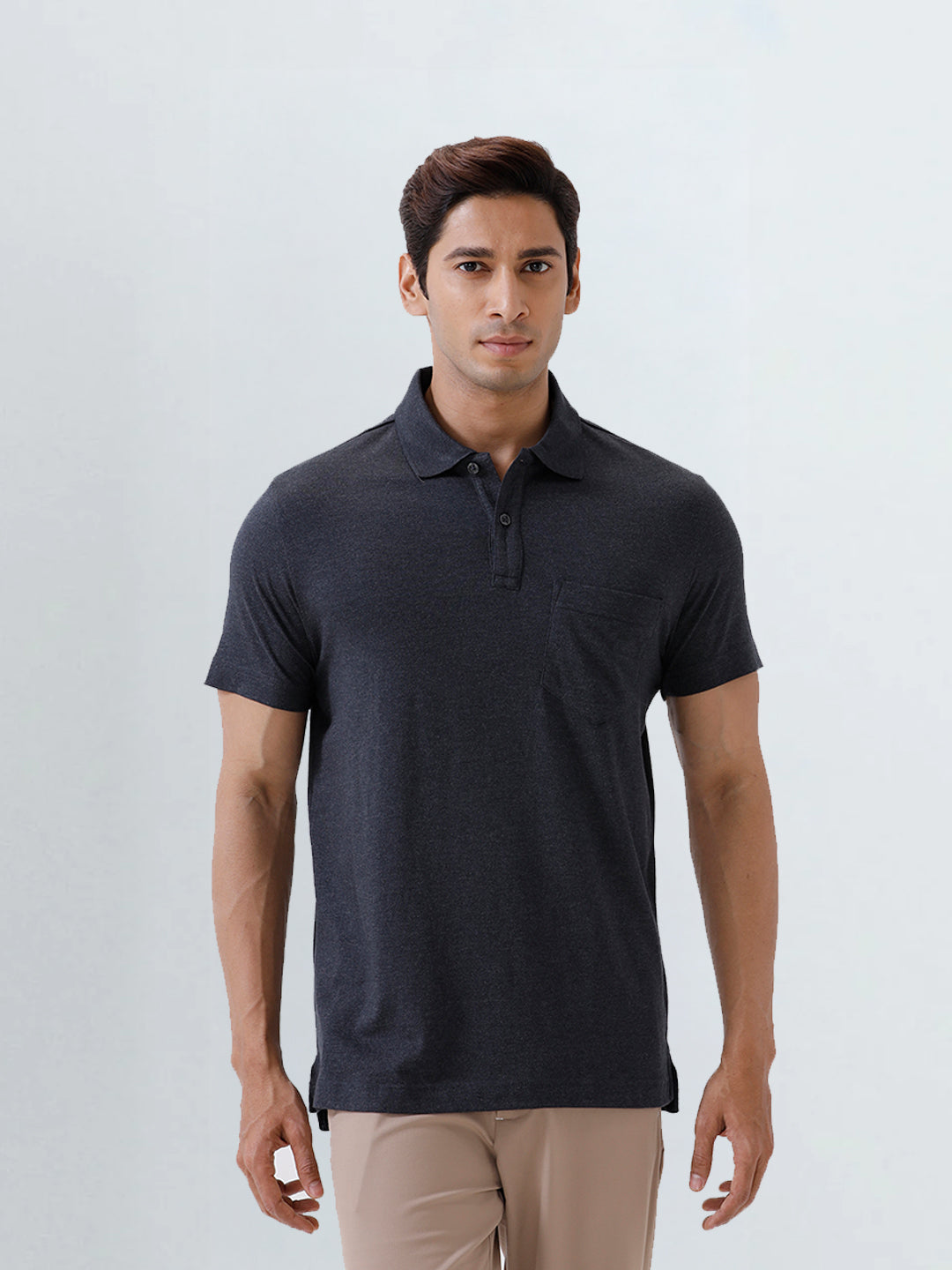 Men's Tencel Modal Fibers with Micro technology Polo Charcoal