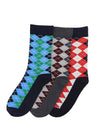 Bamboo Assorted Formal Full Length Checks Designed Socks FFD3
