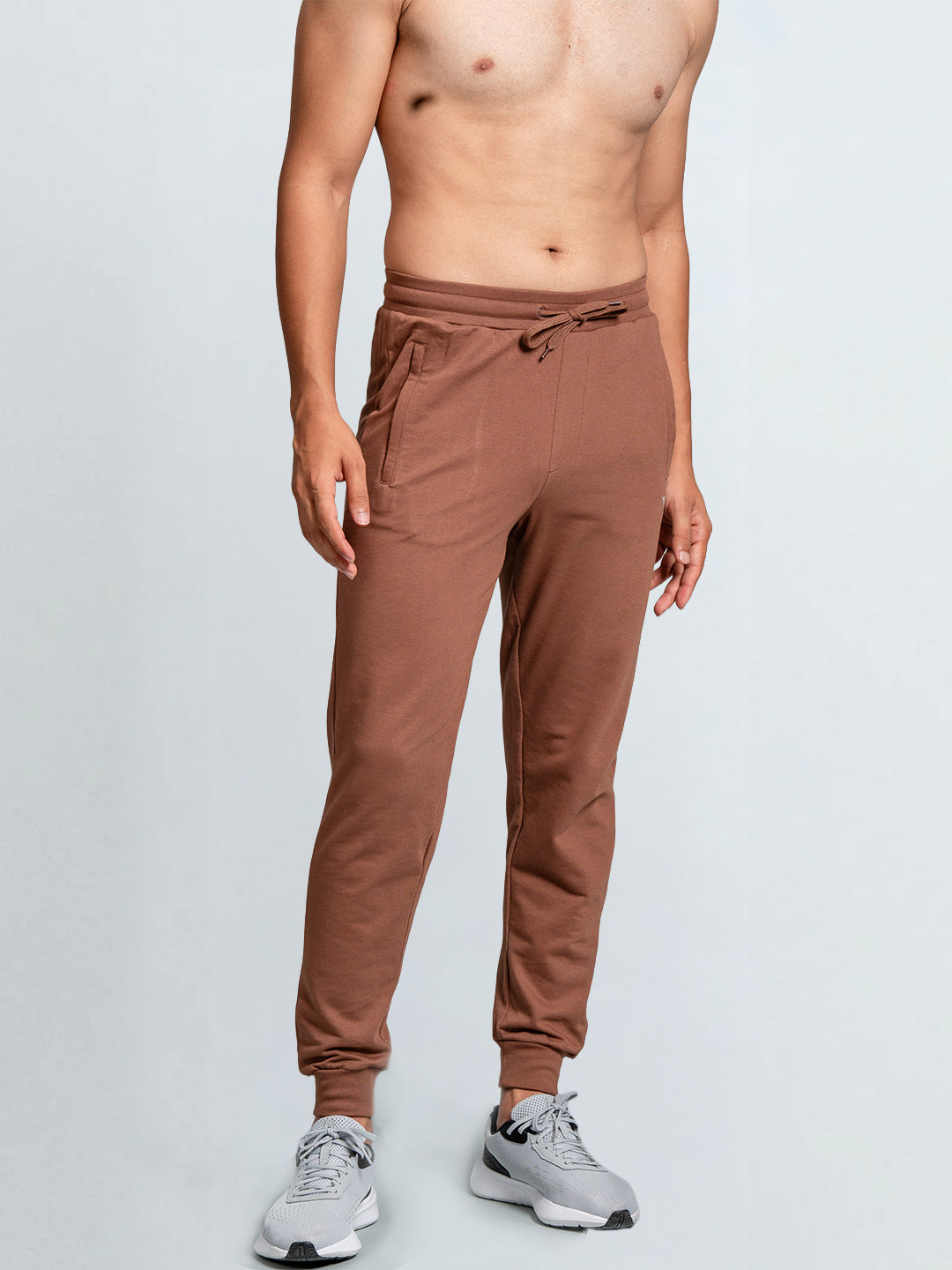 Men Combed Cotton Regular fit Jogger Camel