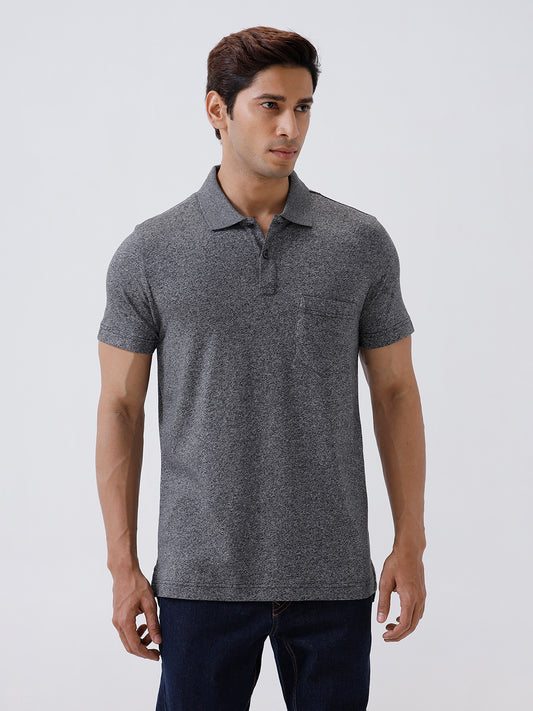 Men's Tencel Modal Fibers with Micro technology Polo Black Grindle