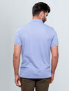 Men's Cotton Rich Pique Polo Blue