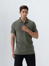 Men's Tencel Modal Fibers with Micro technology Polo Heather Green