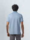 Men's Cotton Rich Pique Polo Denim Blue