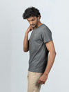 Men's 100% Cotton Crew Neck Charcoal