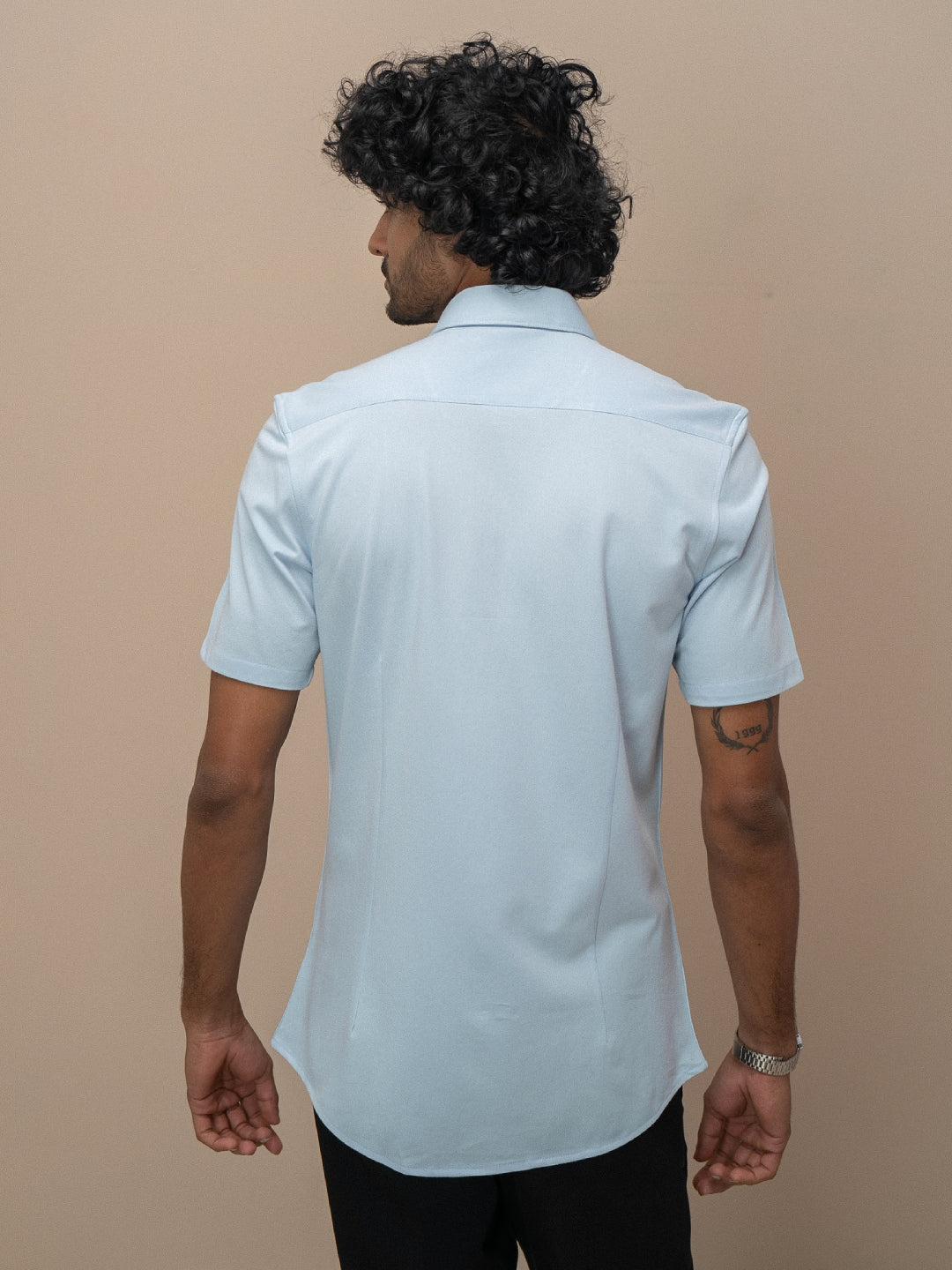 Super Combed Cotton Rich Knit Shirt Sky Blue