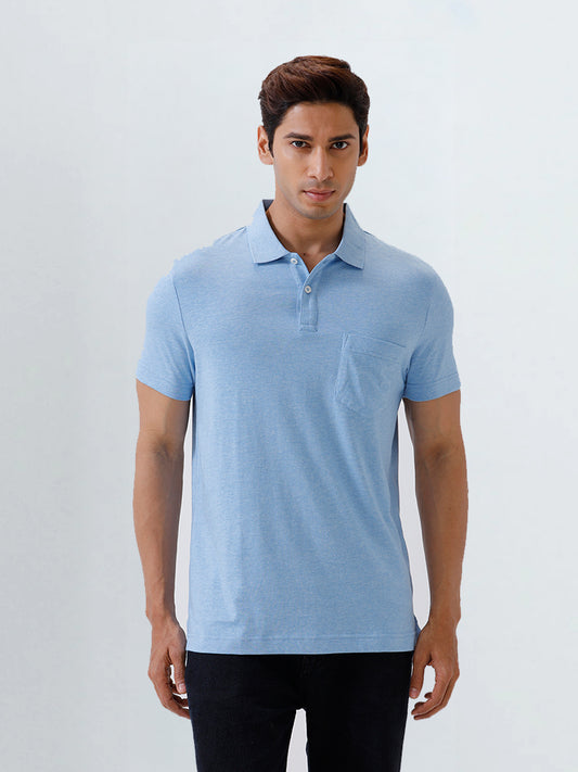 Men's Tencel Modal Fibers with Micro technology Polo Sky Heather