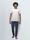 Men's 100% Cotton Crew Neck Mist White