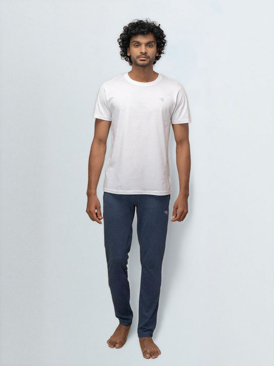 Men's 100% Cotton Crew Neck Mist White