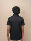 Men Extra Long Staple Cotton Smart Fit Apex Polo T-Shirt Black AX7