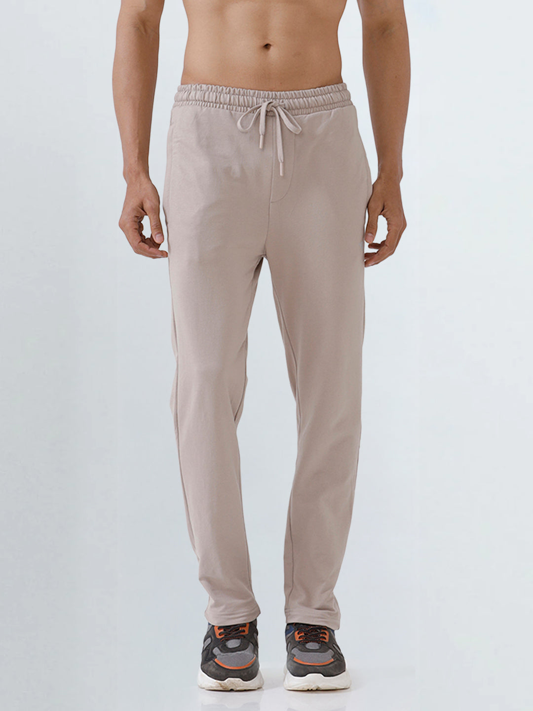 Men's Cotton Rich Regular Fit Track Beige