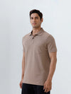Men's Tencel Modal Fibers with Micro technology Polo Brown Heather