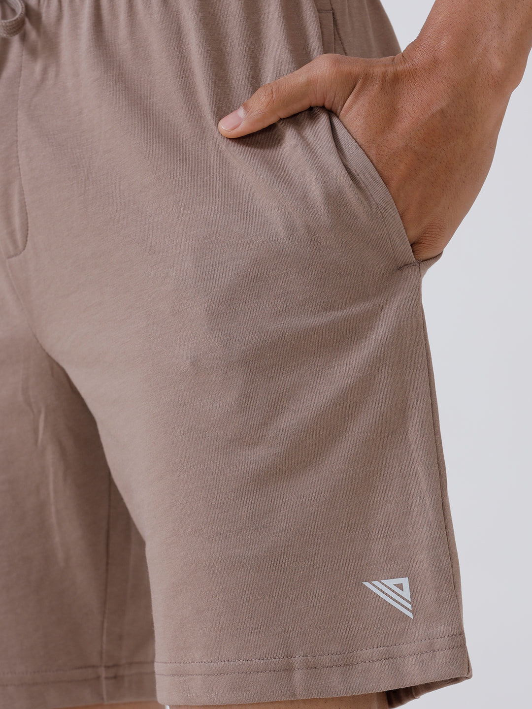 Men's Combed Cotton Expert Shorts Taupe Brown