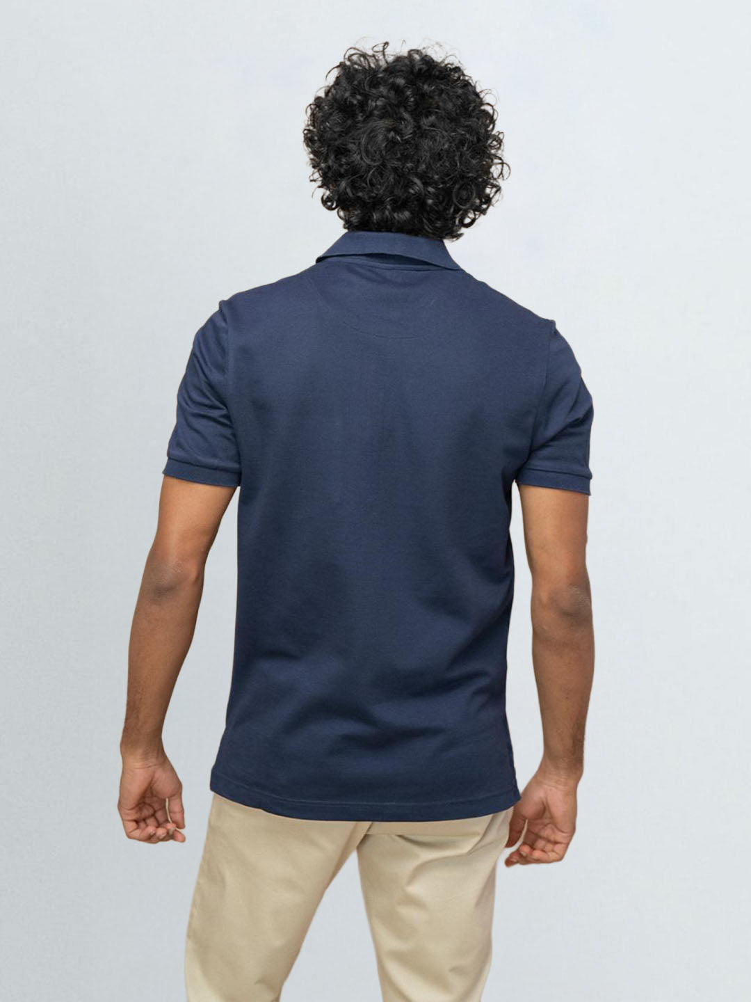 Men's Cotton Rich Pique Polo Navy
