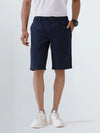 Men Combed Cotton Golf Shorts Navy