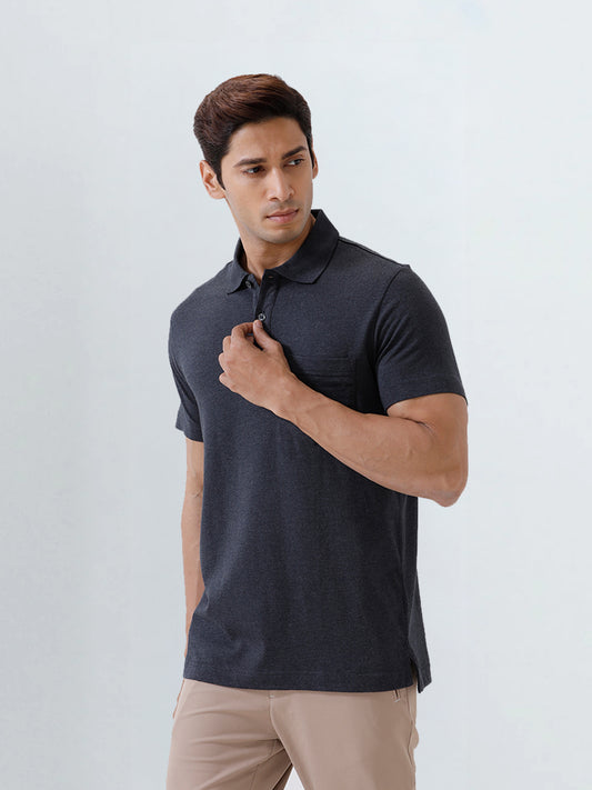 Men's Tencel Modal Fibers with Micro technology Polo Charcoal