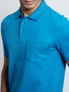 Men's Cotton Rich Pique Polo Blue