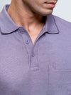 Men's Cotton Rich Pique Polo Violet