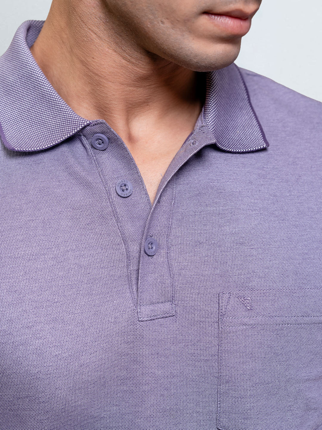 Men's Cotton Rich Pique Polo Violet