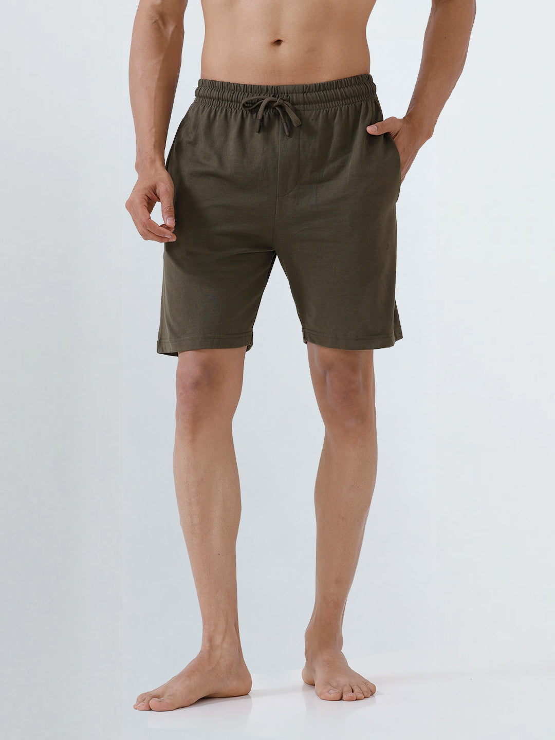 Men's Combed Cotton Expert Shorts Olive Green