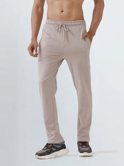 Men's Cotton Rich Regular Fit Track Beige