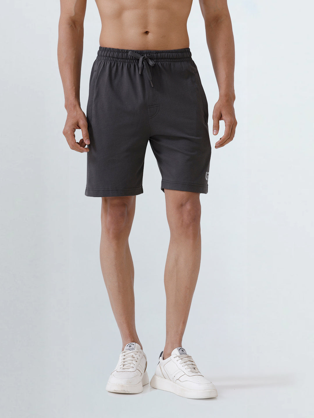 Men's Combed Cotton Shorts Dark Grey