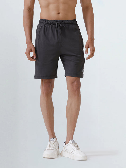 Men's Combed Cotton Shorts Dark Grey
